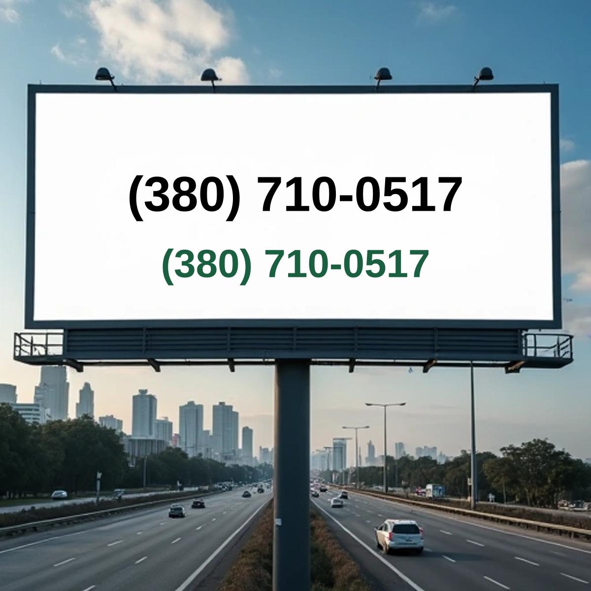 (380) 710-0517 on billboard