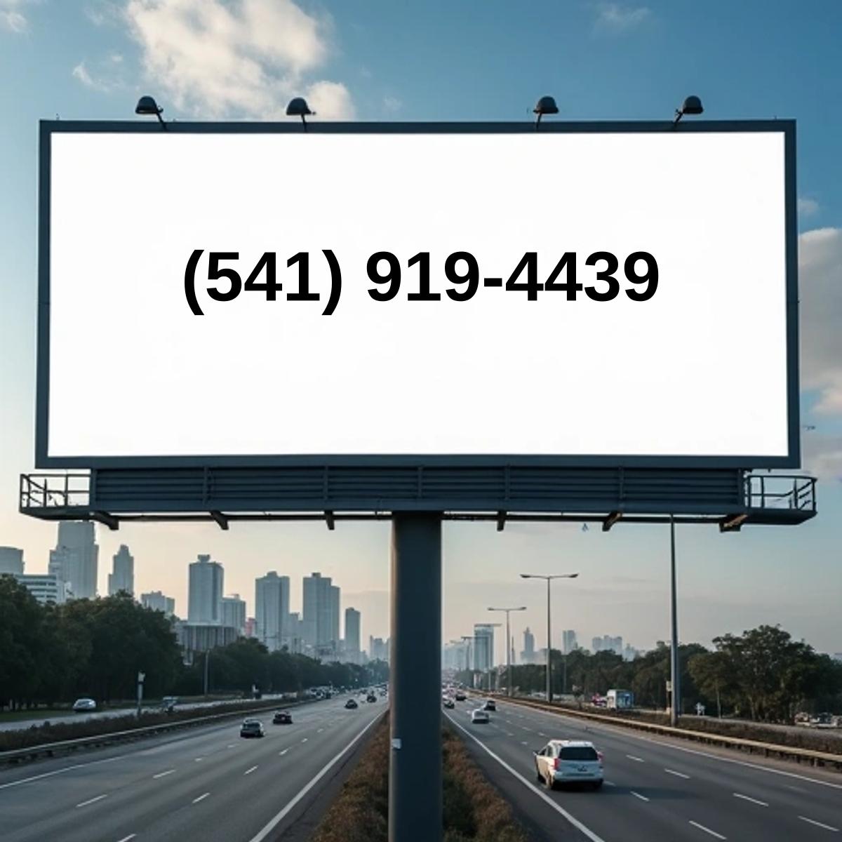 (541) 919-4439 on billboard