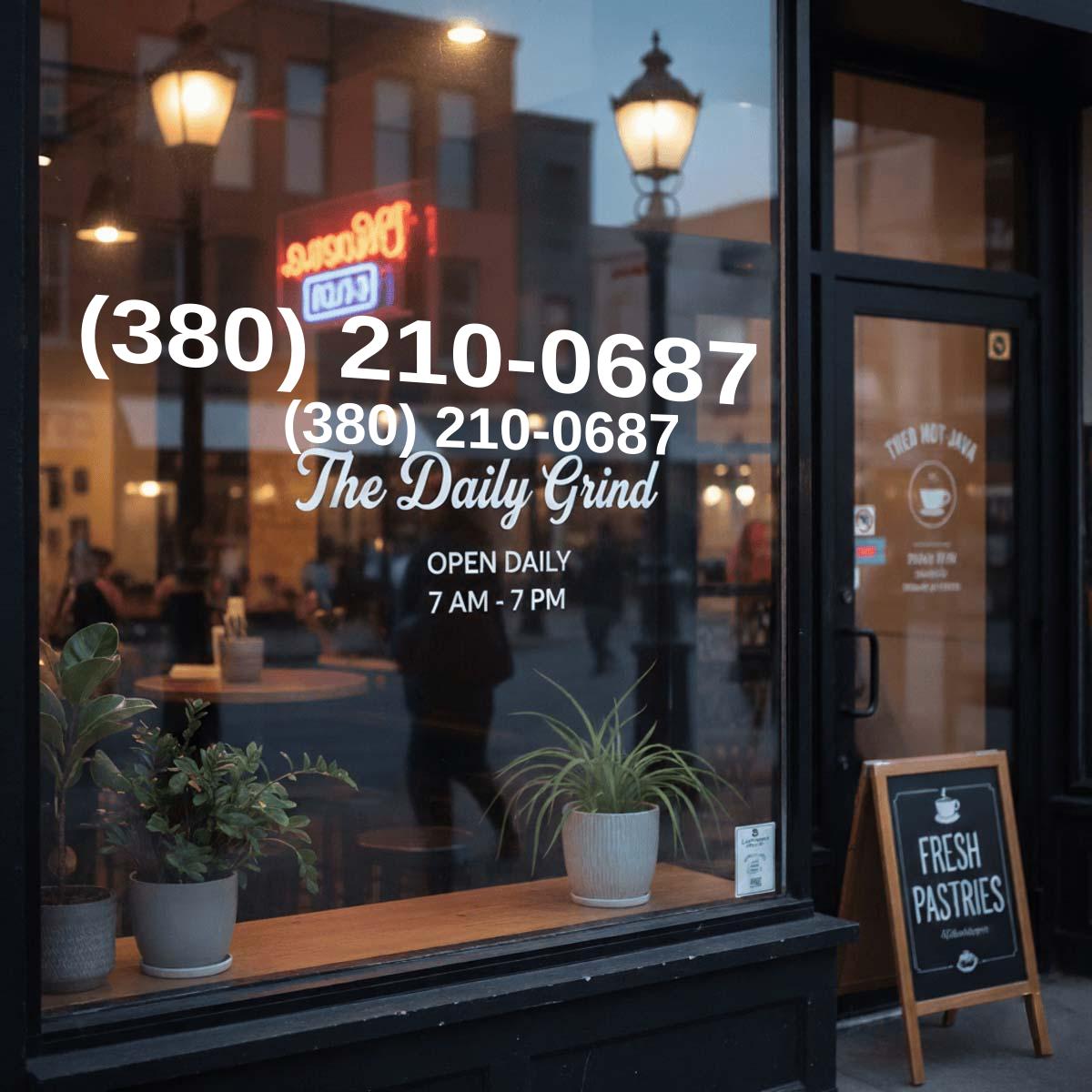 (380) 210-0687 on storefront