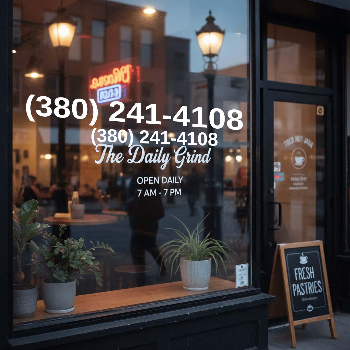(380) 241-4108 on storefront