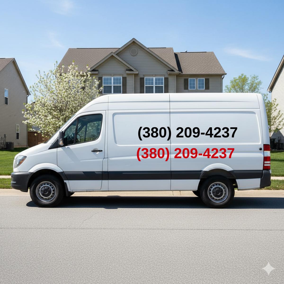 (380) 209-4237 on van