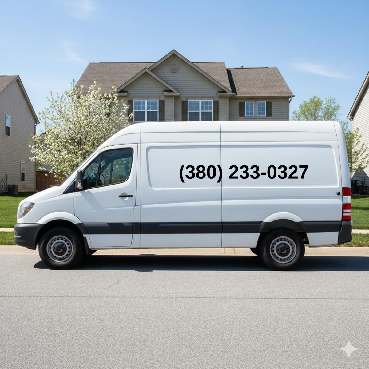 (380) 233-0327 on van