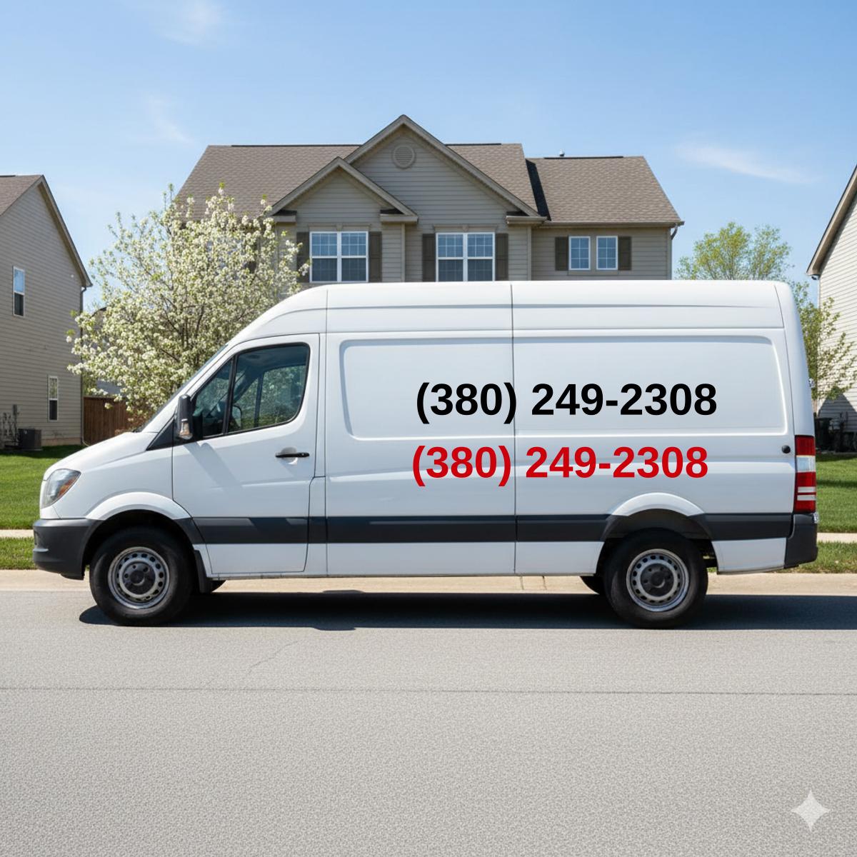 (380) 249-2308 on van