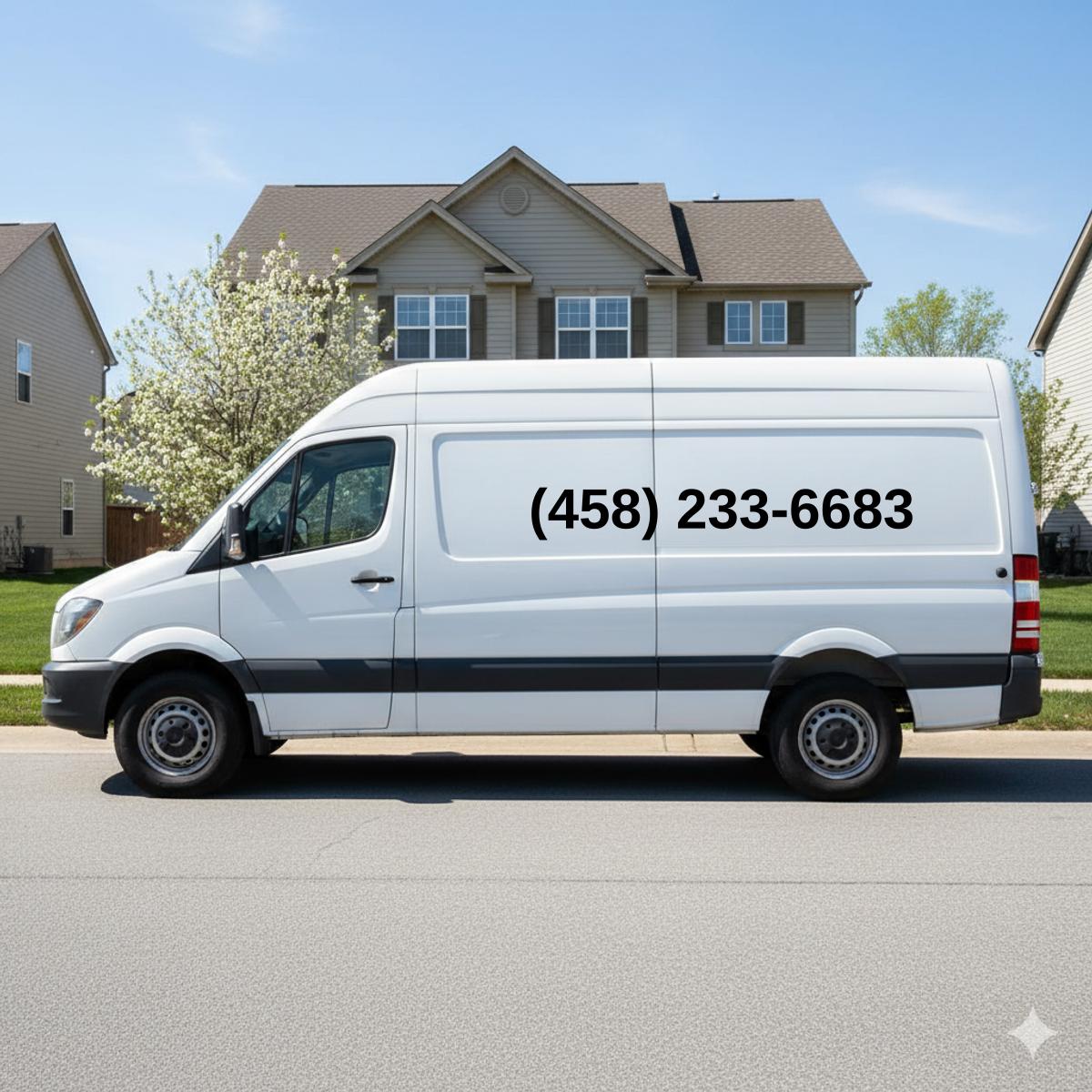 (458) 233-6683 on van
