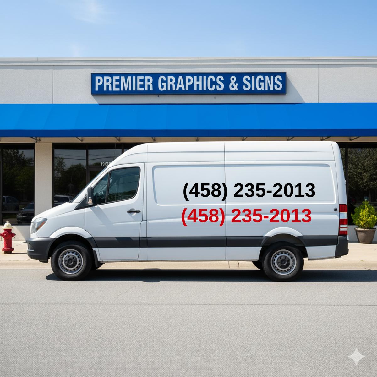 (458) 235-2013 on van